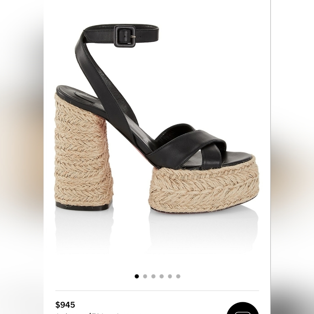 Mariza Red Sole Leather Espadrille Sandals$945